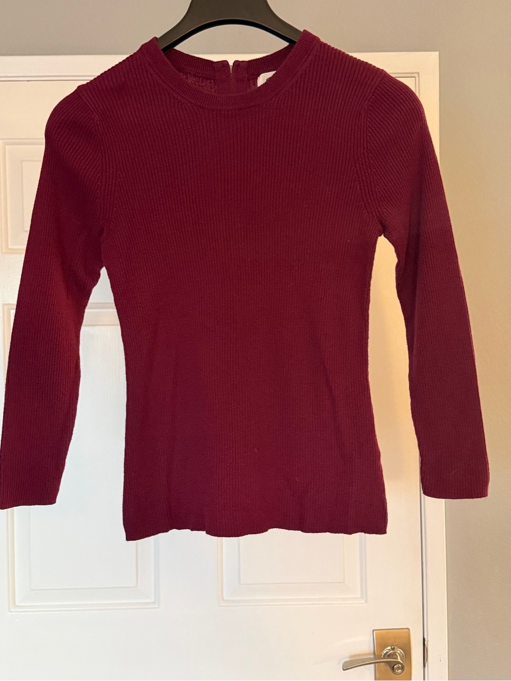 Old Navy Ribbed Long-Sleeve Sweater with Zipper Size Medium